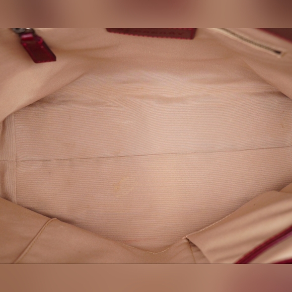 AI07❤️ BURBERRY Patent Supernova Check Stars Nickie Tote - Picture 12 of 14